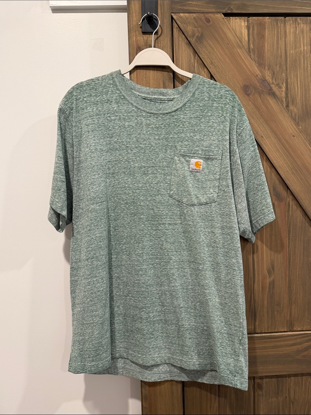Carhartt Heather Green Short-Sleeve Pocket Tee